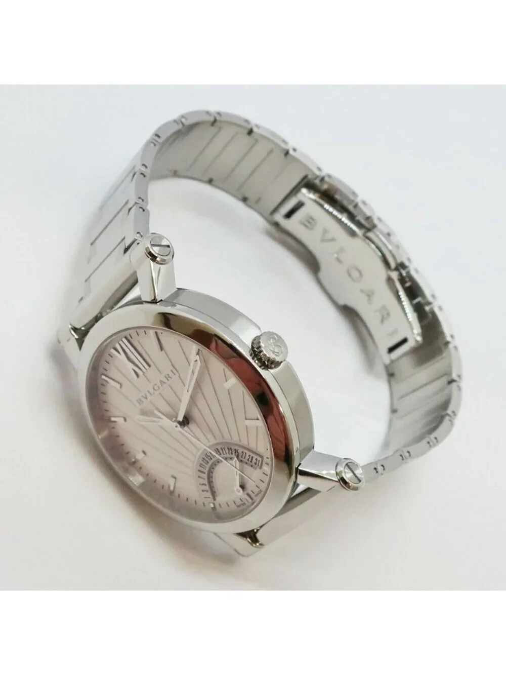 Bvlgari Ten Finished Sotirio Retrograde SS Silver Automatic Watch